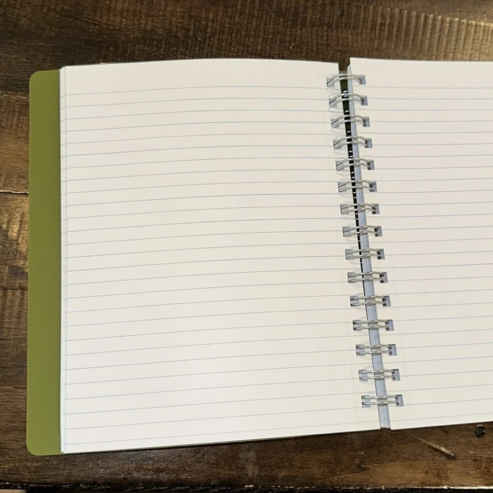 Green Top Flight Notebook with Black Elastic Band